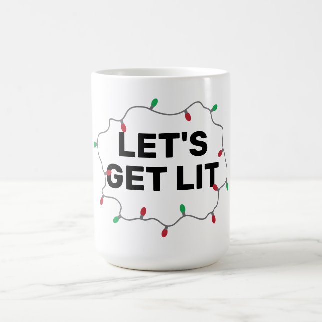 Lass Lit Funny Quote Weihnachts Weihnachtsbüro Kaffeetasse (Mittel)