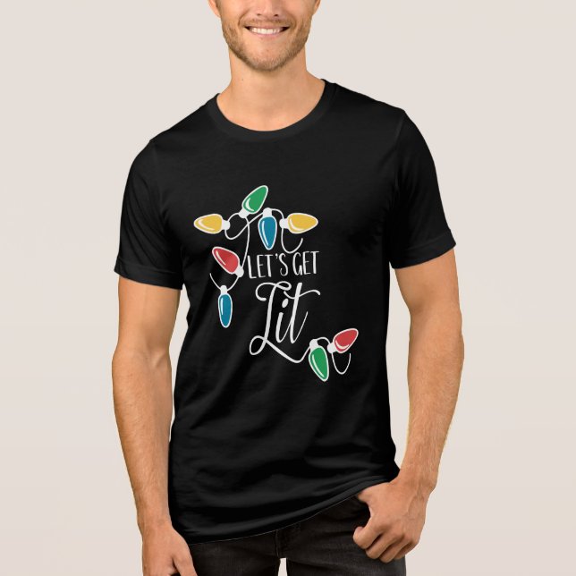 Lass Lit Holiday Lights Tri-Blend Shirt (Vorderseite)
