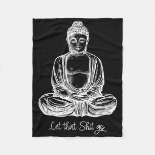 Lass Los Cooles Meditierendes-Buddha-Yoga-Shirt Fleecedecke