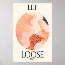 Lass los Kunstprint Abstrakte Pfirsich Farbverläuf Poster