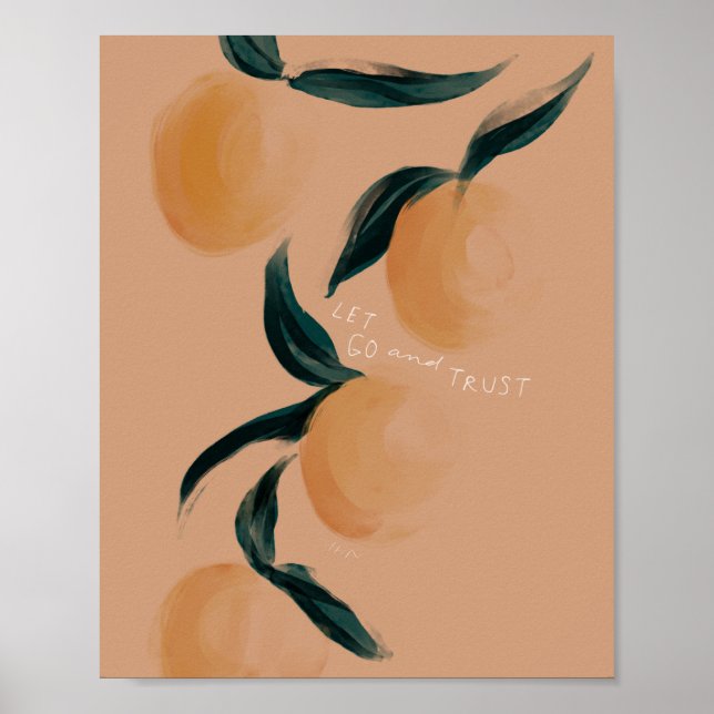 "Lass los und vertraue" Poster (Vorne)