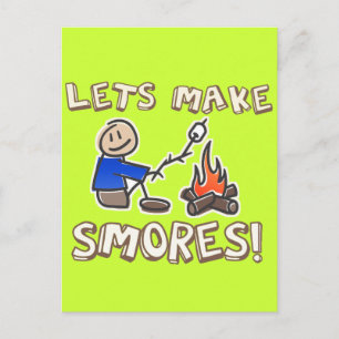 Lass macht S'mores! Postkarte
