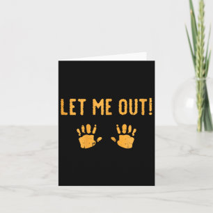 Lass Me Out Baby Halloween-Kostüm Karte
