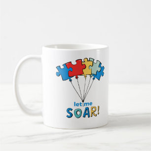 Lass Me Soar - Autismus Awareness Puzzle Ballon Kaffeetasse