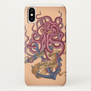Lass meine Seele erschaudern Tintenfisch-Tattoo iPhone X Hülle