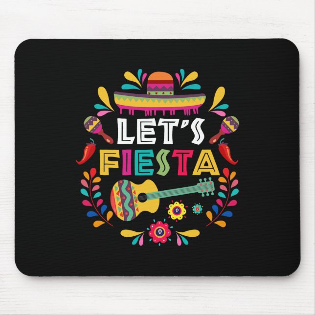 Lass mexikanisches Fiesta Cinco De Mayo Party farb Mousepad (Vorne)