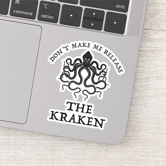 Lass mich den Kraken nicht freilassen Aufkleber (Detail)