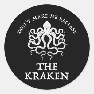 Lass mich den Kraken nicht freilassen Runder Aufkleber