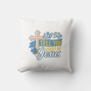 Lass mich dir von meinem Jesus-Christen-Shirt erzä Kissen