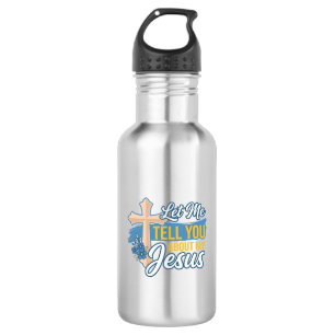 Lass mich dir von meinem Jesus erzählen, christlic Edelstahlflasche
