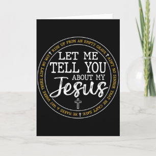 Lass mich dir von meinem Jesus Gott Glauben Religi Karte