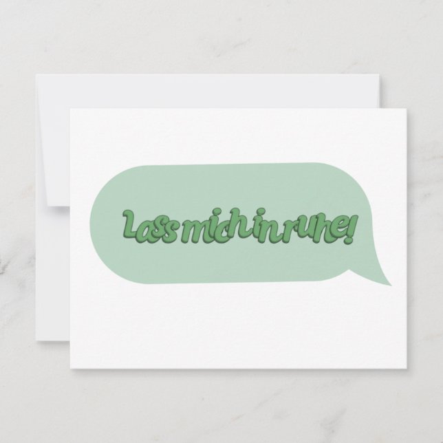 Lass mich in Ruhe! RSVP Karte (Vorderseite)
