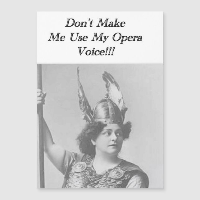 Lass mich meine Opera-Sprachkarte nicht benutzen Magnetkarte (Vorderseite)