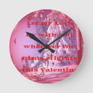 Lass mich mit dir zu valentine.png runde wanduhr