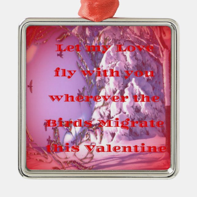 Lass mich mit dir zu valentine.png silbernes ornament (Vorne)