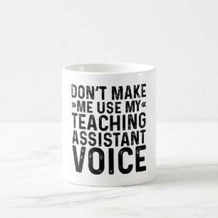 Lass mich nicht meine Assistenzstimme benutzen Kaffeetasse