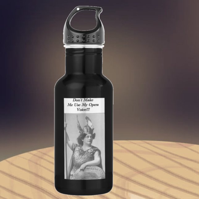 Lass mich nicht meine Opernstimme benutzen Edelstahlflasche (Von Creator hochgeladen)