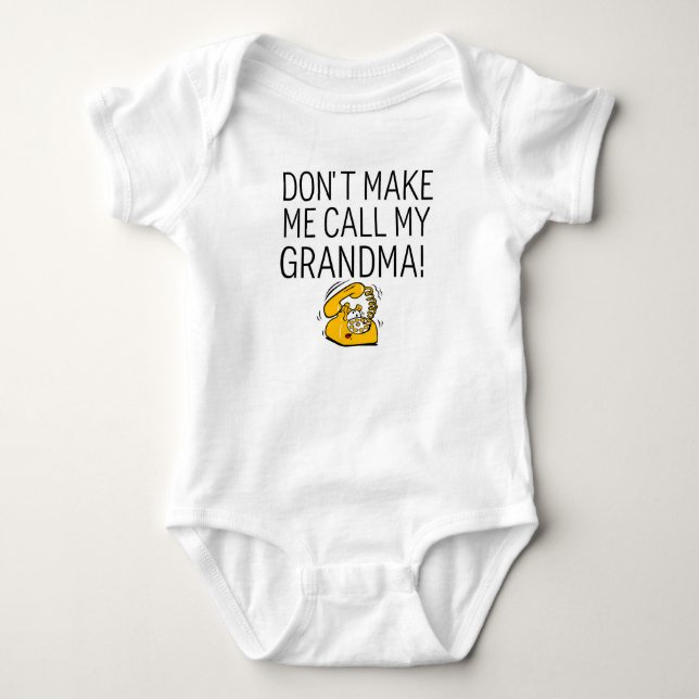 Lass mich nicht meinen Oma-Funny rufen Baby Strampler (Vorderseite)