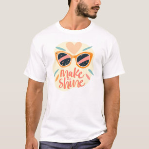 Lass Mich Strahlen Zitat Süße Retro-Sonnenbrille T-Shirt