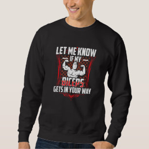 Lass mich wissen, ob mein Bizeps beim Bizepscurl i Sweatshirt
