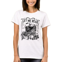 Lass mir im Shirt "Frieden lesen"
