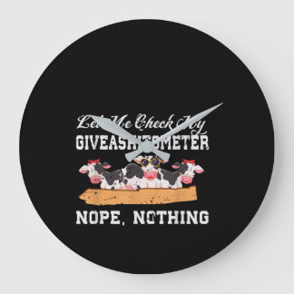 Lass mir Karo mein Giveashitometer Nope, Nichts Ku Große Wanduhr