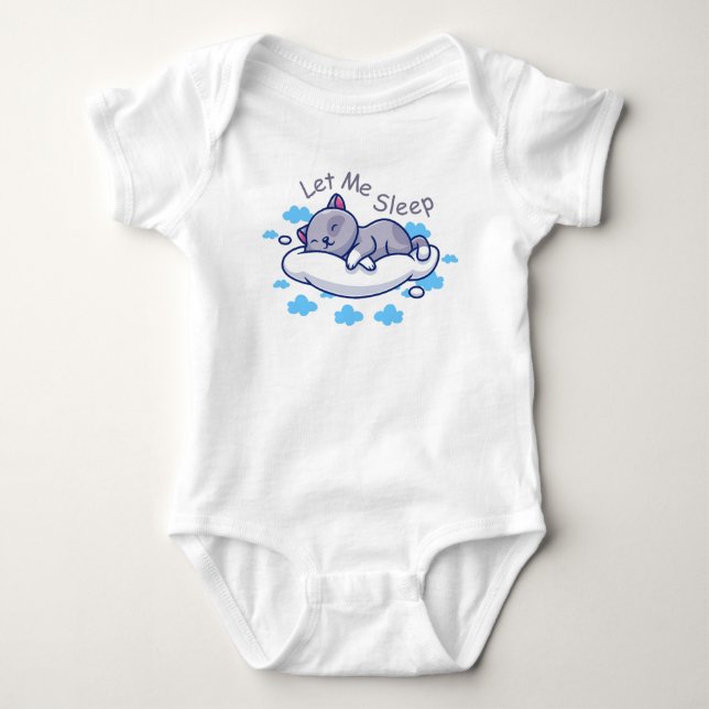Lass mir Schlaf Baby Strampler (Vorderseite)