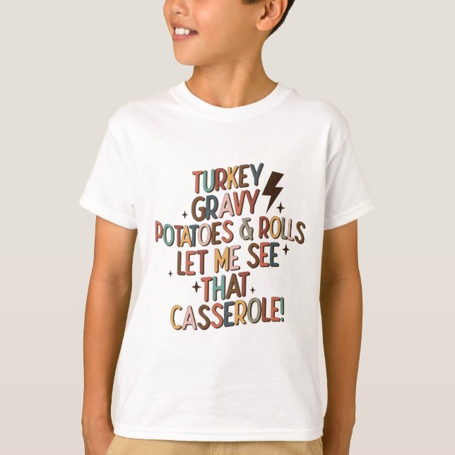 Lass mir sehen, dass Casserole Funny Retro Ernteda T-Shirt (Vorderseite)