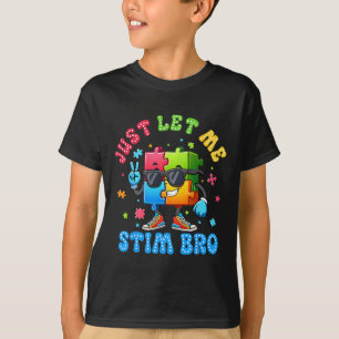Lass mir Stim Bro Puzzle Sungles Autismus Awarene T-Shirt