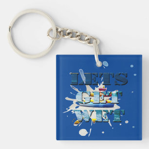 Lass Nass am Strand, Keyring Schlüsselanhänger