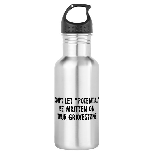 Lass nicht, dass auf deinem Graveston geschrieben  Edelstahlflasche (Vorderseite)