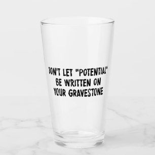 Lass nicht, dass auf deinem Graveston geschrieben Glas