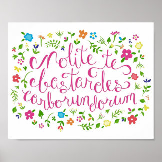 Lass nicht die Bastards, die dir den Regenbogenbod Poster