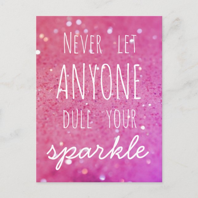 Lass nie jemandem, der deinen Sparkle verdutzt - P Postkarte (Vorderseite)