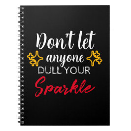 Lass niemandem, dein Sparkle-Notebook zu betrügen Notizblock