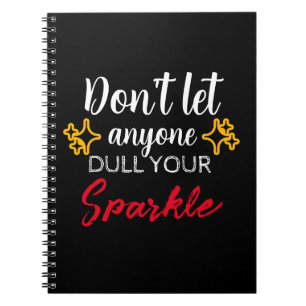 Lass niemandem, dein Sparkle-Notebook zu betrügen Notizblock
