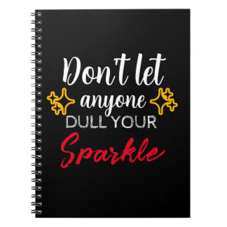Lass niemandem, dein Sparkle-Notebook zu betrügen Notizblock