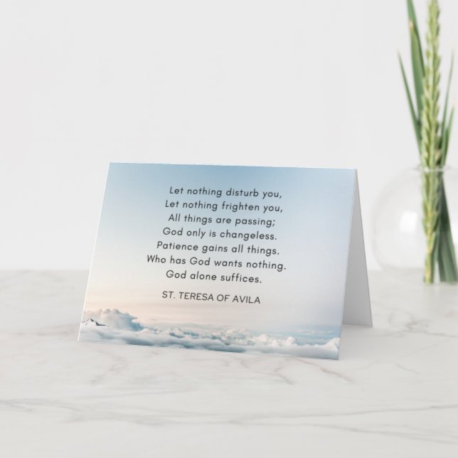Lass Nothing Disturb Sie - St. Teresa von Avila Qu Dankeskarte (Vorderseite)