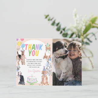 Lass Pawty Dog Erster Geburtstag Danke Karte