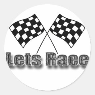Lass Race Runder Aufkleber
