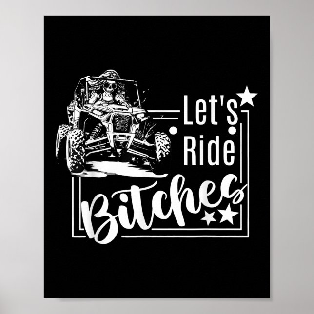 Lass Ride Es Utv Sxs Four Wheeler Utv Offroad Mudd Poster (Vorne)