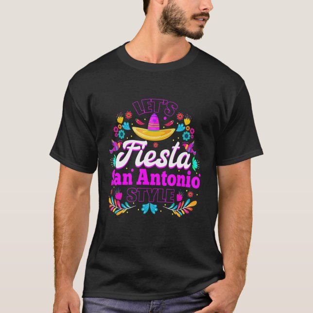Lass s Fiesta San Antonio Style Party Happy Cinco  T-Shirt (Vorderseite)