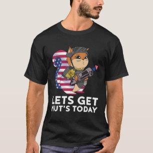Lass s Nüsse 4. july Eichhörnchen Papa firecracke T-Shirt