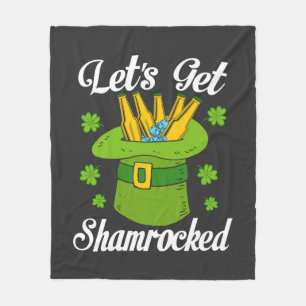 Lass Shamrocked St Patricks Day Fleecedecke