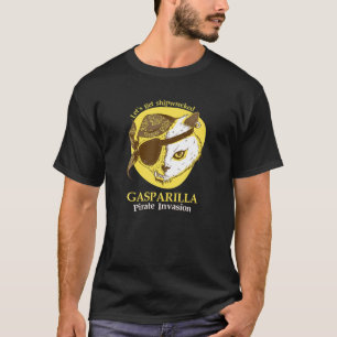 Lass Shipwrecked Cat Skull Pirate Gasparilla P T-Shirt