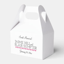 Lass sie essen Cake Empfang Cake Gefallen Box Pink Geschenkschachtel