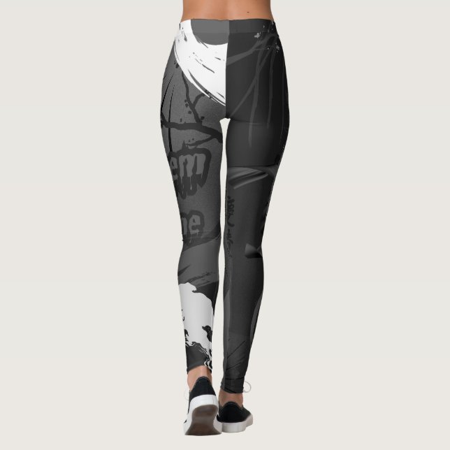 Lass sie kommen, japanischer Samurai-Krieger Leggings (Rückseite)