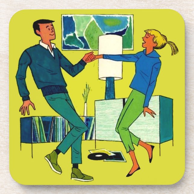 Lass-Tanz Getränkeuntersetzer (Vorderseite)