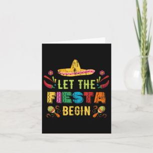 Lass The Fiesta Begin Funny Cinco De Mayo Mexican Karte