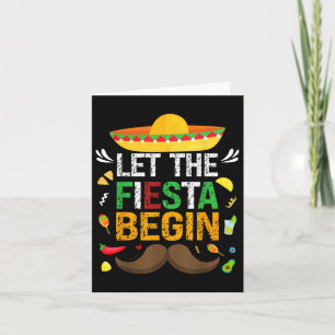 Lass The Fiesta Begin Mexikanisches Party Funny Ci Karte